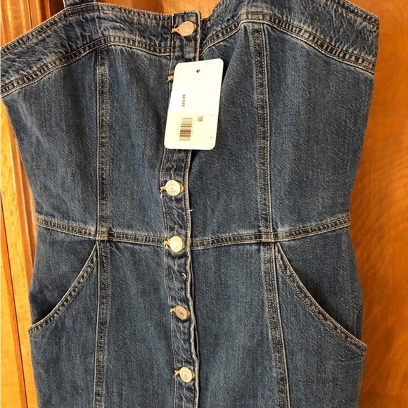 Levi's Blue Buttoned Overall Sundress Mini Small NWT - Picture 2 of 7
